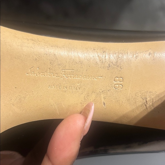 Salvatore Ferragamo Black Patent Leather Heels - Picture 5 of 9